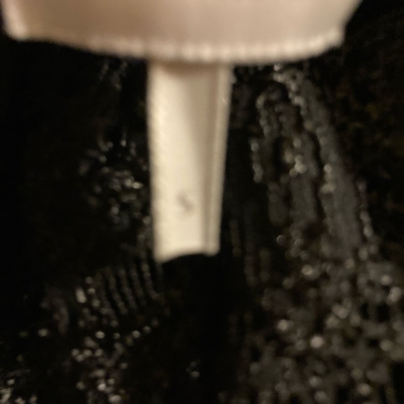 Vintage Lisa & Lucy Pull Over Off The Shoulder Blouse. Black Cotton Lace S - Picture 8 of 8